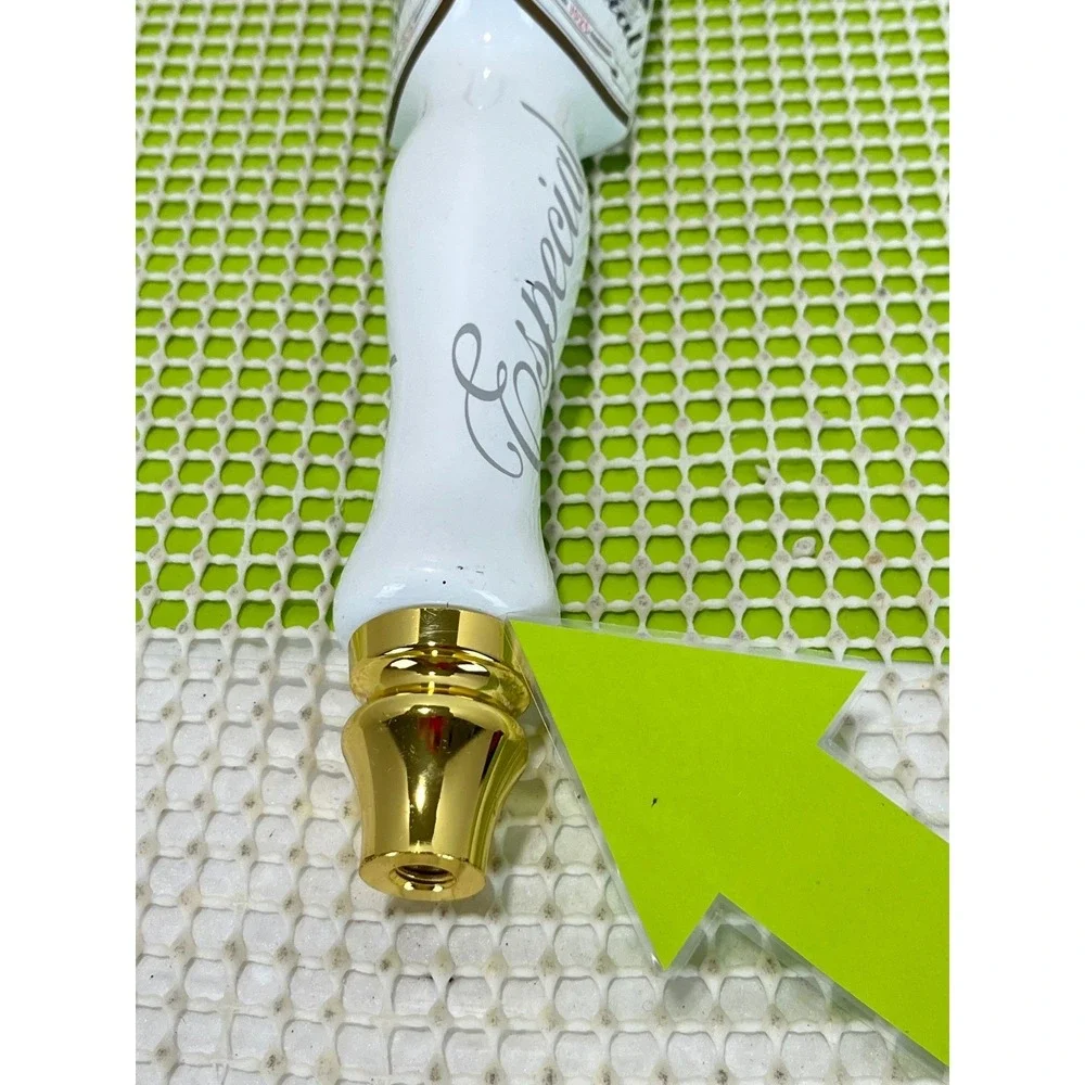 Modelo Especial Beer Tap Handle White Gold Cerveza Draft Bar Triple Side 10.5